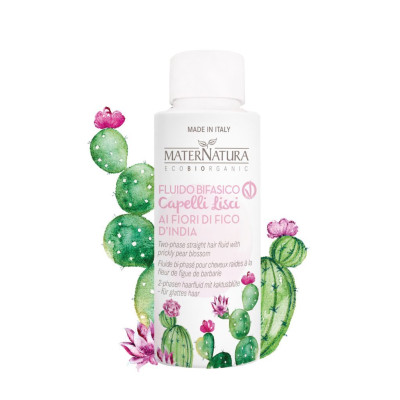 Two-phase straight hair fluid with prickly pear blossom
