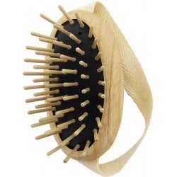 Massage brush with cotton strap